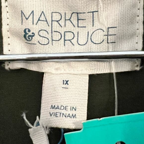 Market Spruce Kaylee Cargo Jacket Size 1X Dark Green Hooded Stitch Fix New - Picture 10 of 12